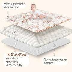 Beavtaens baby crawling on the mat demonstrates safe practice