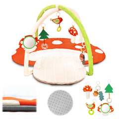 Beavtaens baby play gym mushroom toy bird-teether supports soothing teething and visual tracking