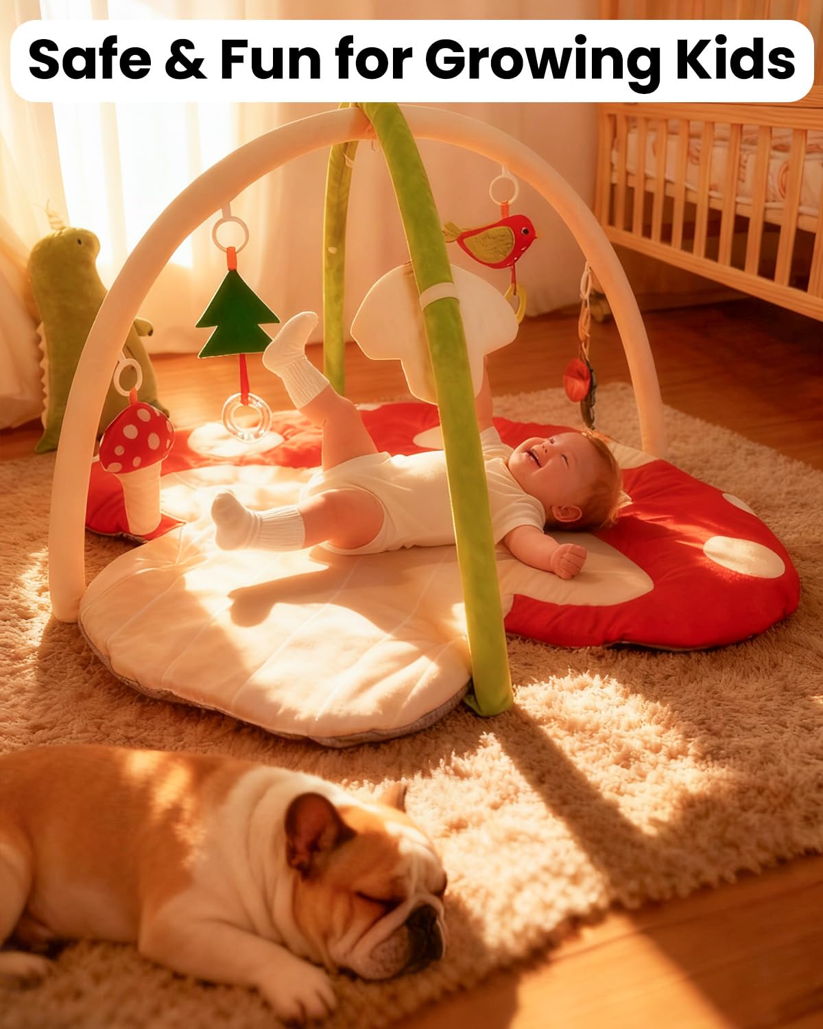 Beavtaens soft-mat close-up emphasizes cushioned comfort for rolling and crawling