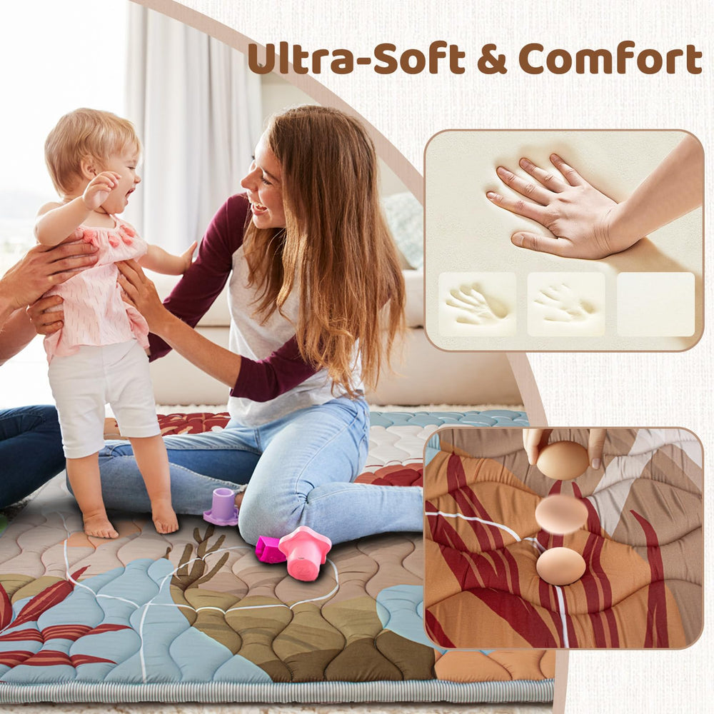 Beavtaens Desert Play Mat folds flat for quick cleanup and storage.