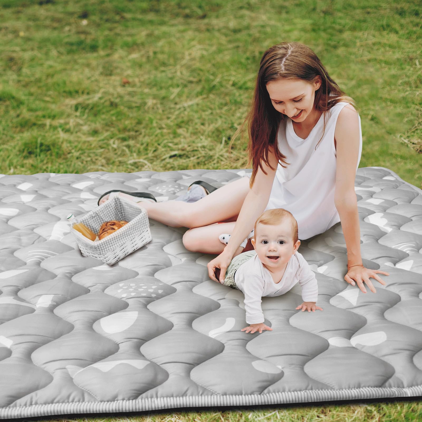 Beavtaens Baby Play Mat folded-compact for easy storage and travel