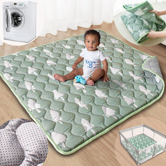 Beavtaens baby play mat folded offers compact storage for travel-ready setup.