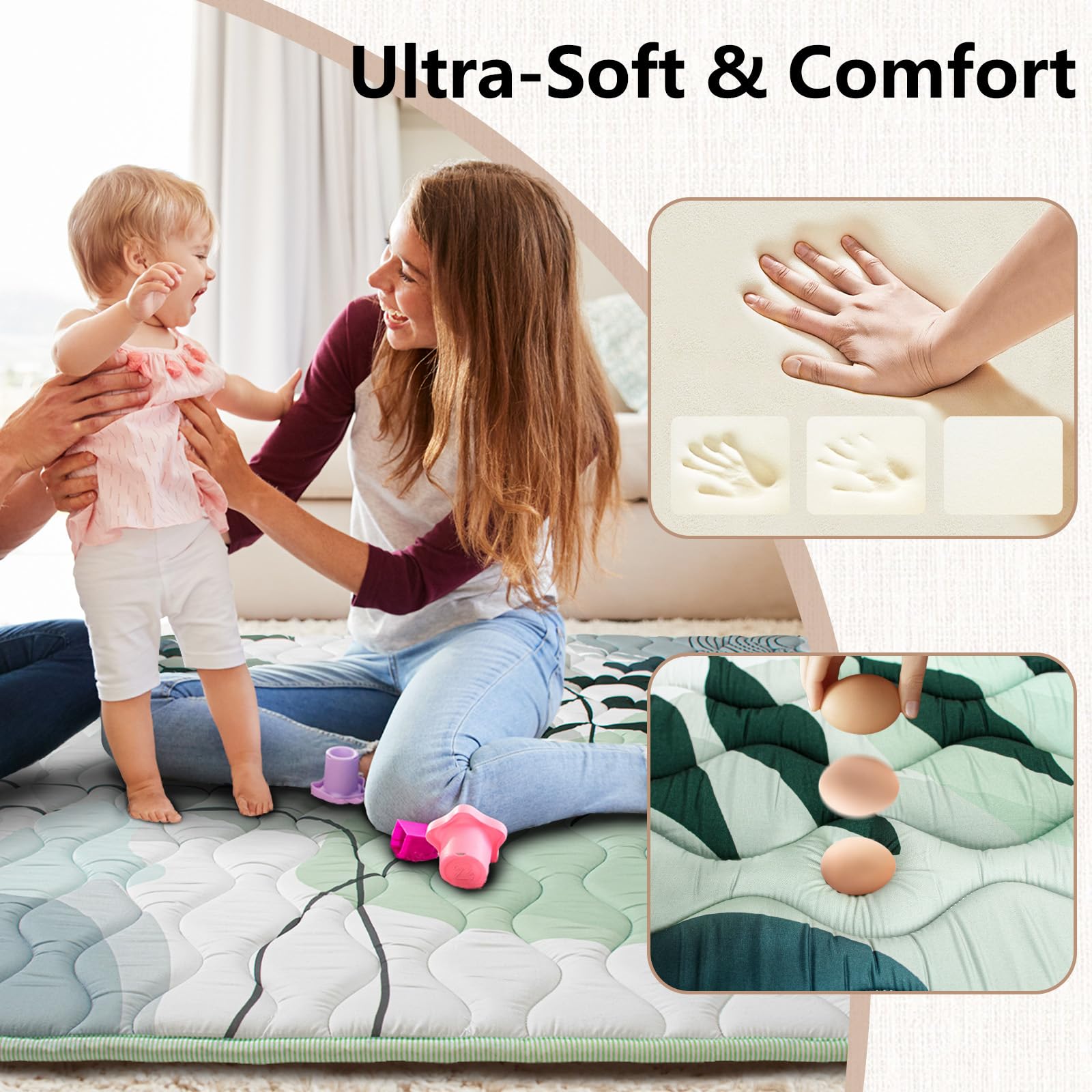 Beavtaens foam mat is machine washable for quick cleanup.