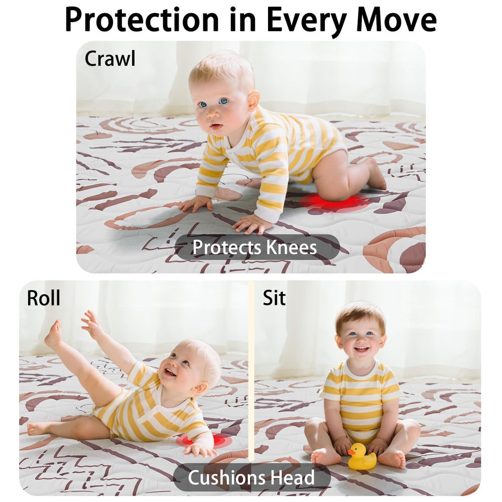 Beavtaens baby play mat non-slip dots close-up with secure grip.