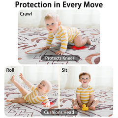 Beavtaens baby play mat non-slip dots close-up with secure grip.