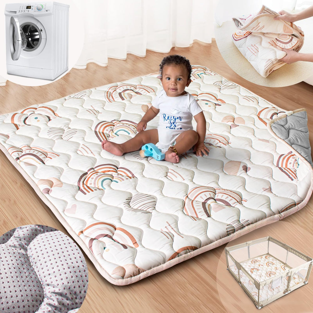 Beavtaens baby play mat rolled for easy storage and travel