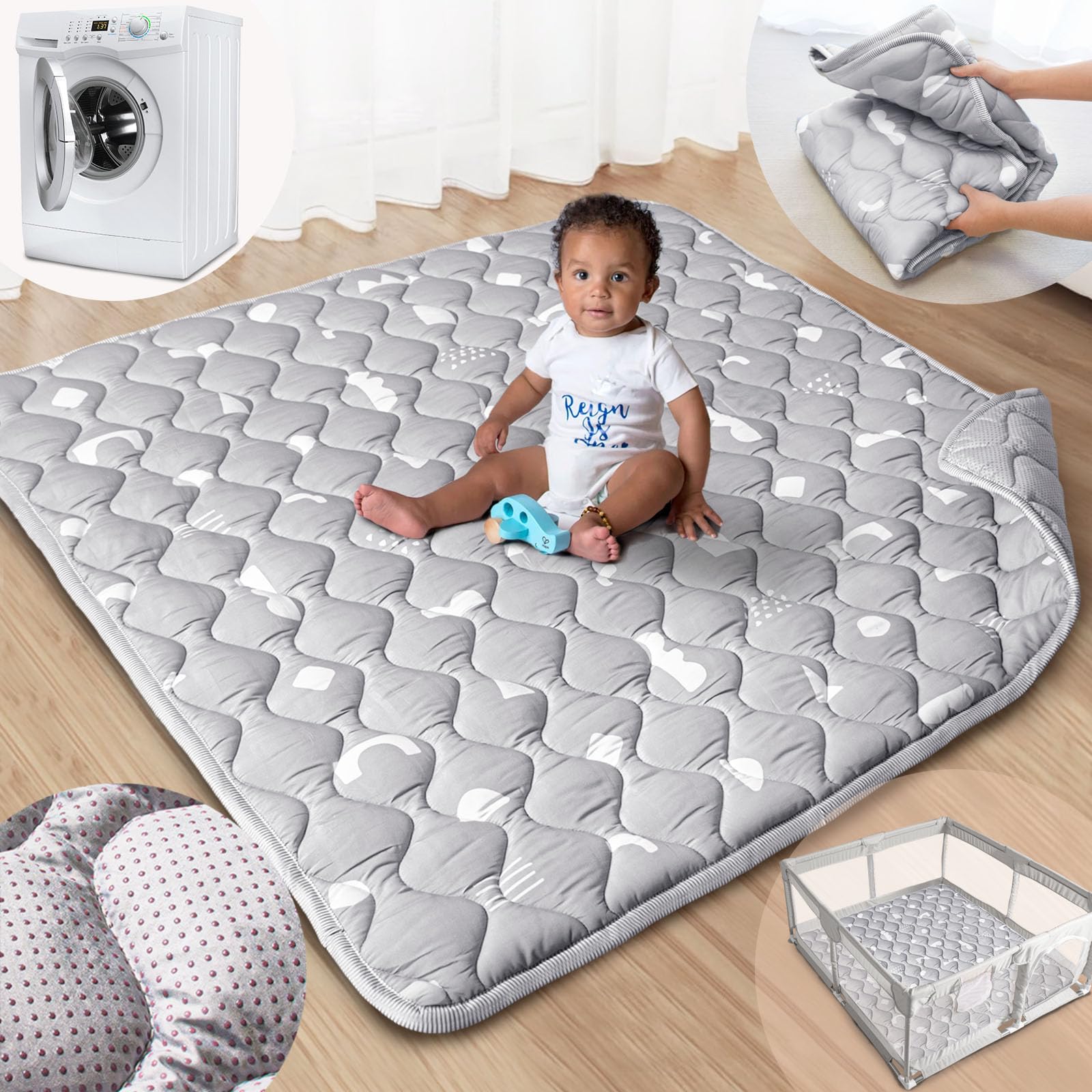 Beavtaens Baby Play Mat soft fabric for cozy crawling sessions