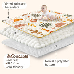 Beavtaens Boho Nature playmat anti-slip dots underside showing secure base
