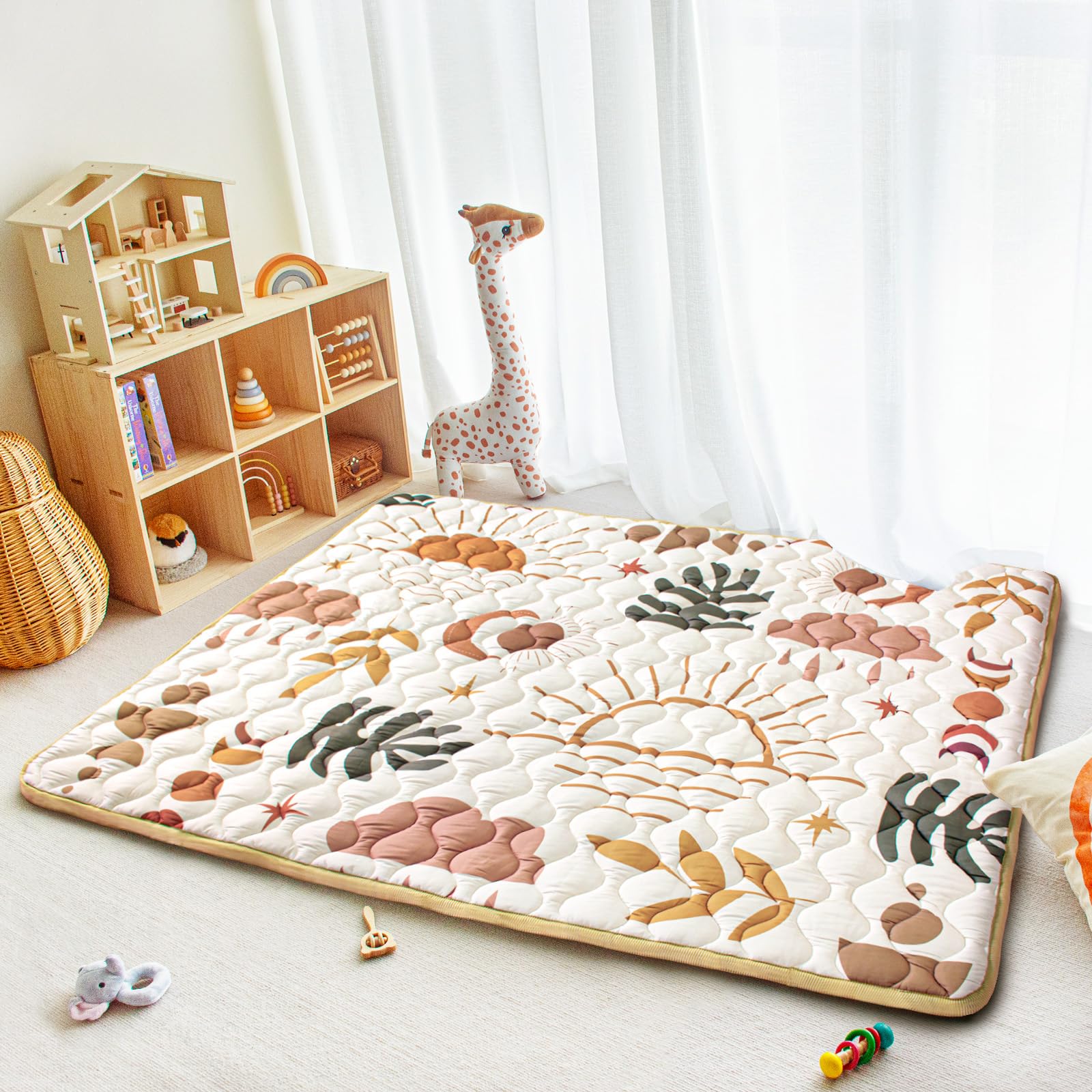 Beavtaens Boho Nature playmat gift-ready packaging for baby showers