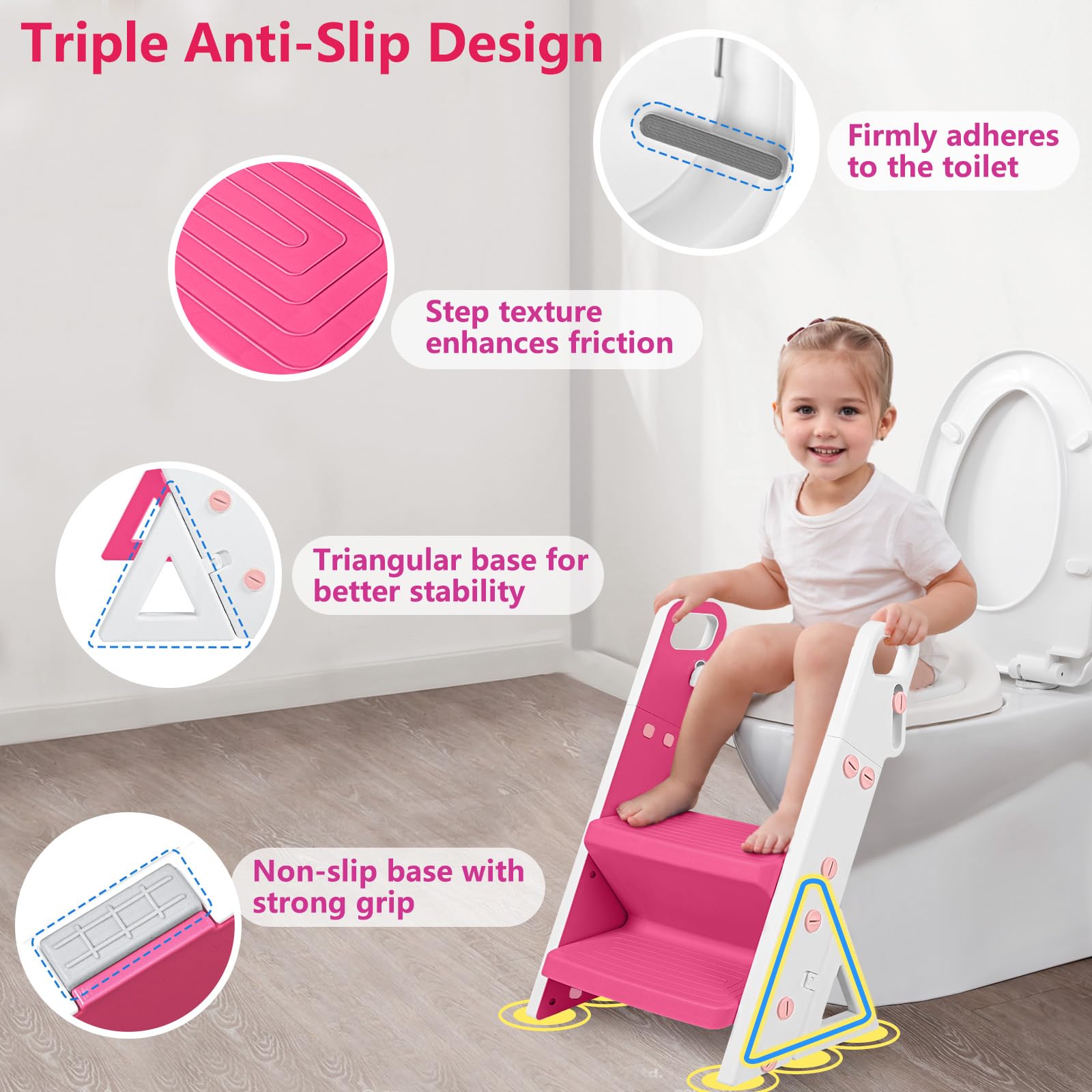 Beavtaens wider steps offer stable footing for toddlers