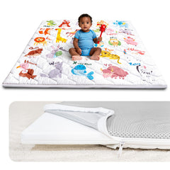 Beavtaens foam baby play mat cover removable close up for easy cleaning