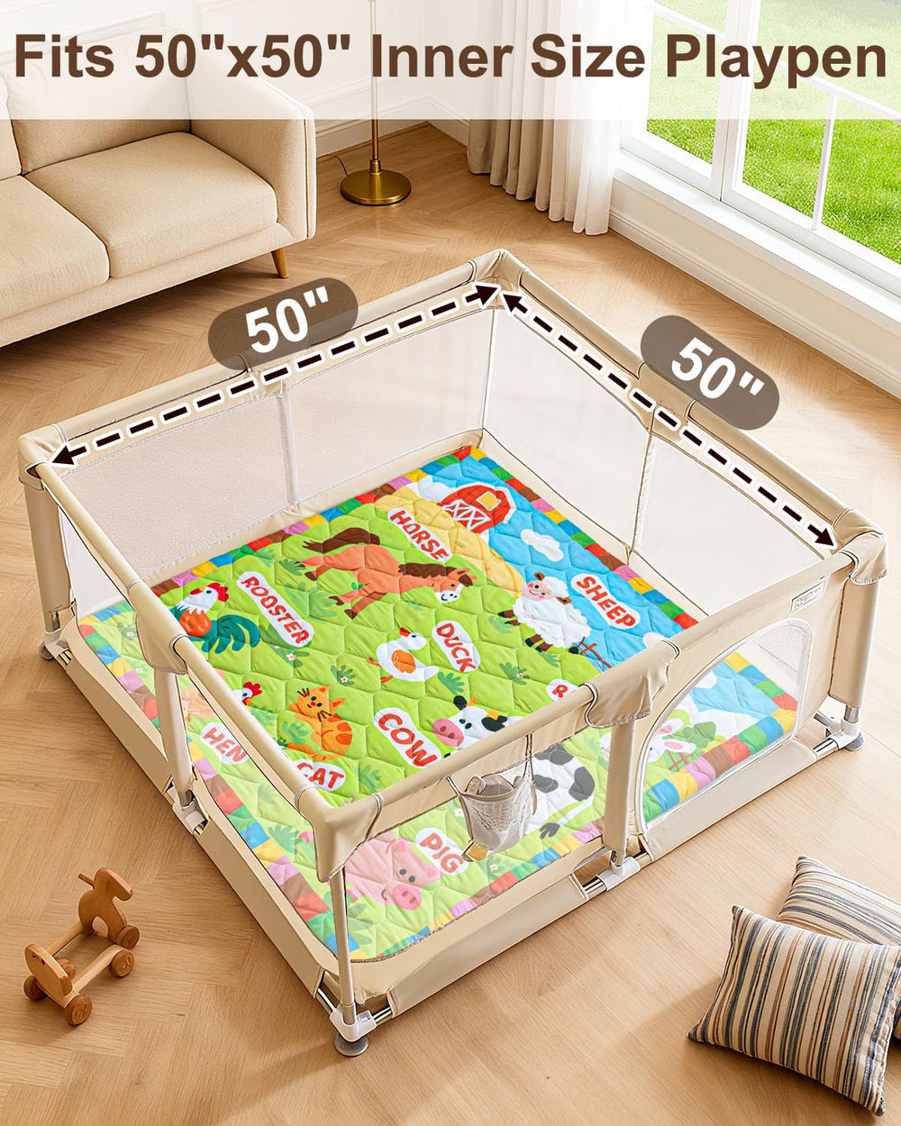 Beavtaens Foam Baby Play Mat farm design makes a charming baby gift