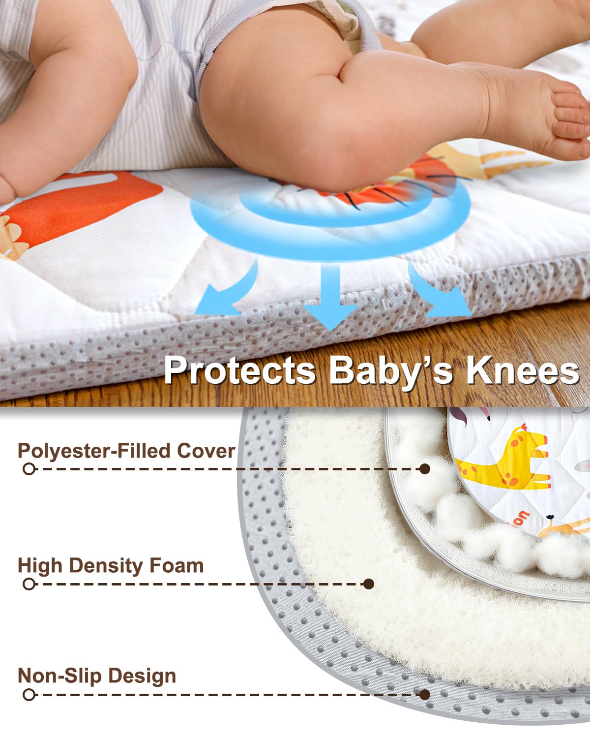 Beavtaens foam baby play mat outdoors for versatile play