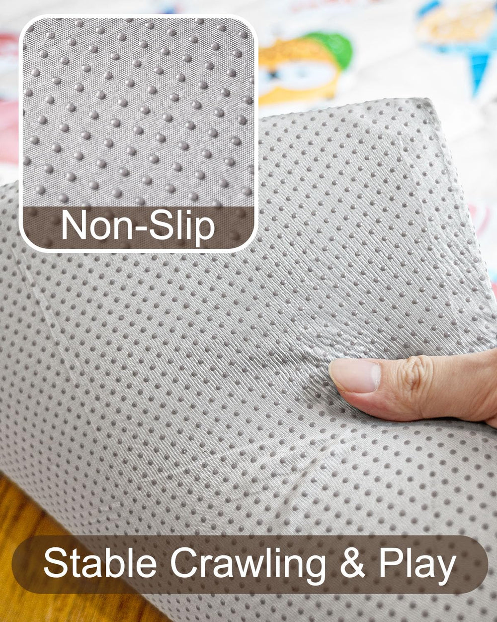 Beavtaens foam baby play mat size 50x50 fits playpens and rooms