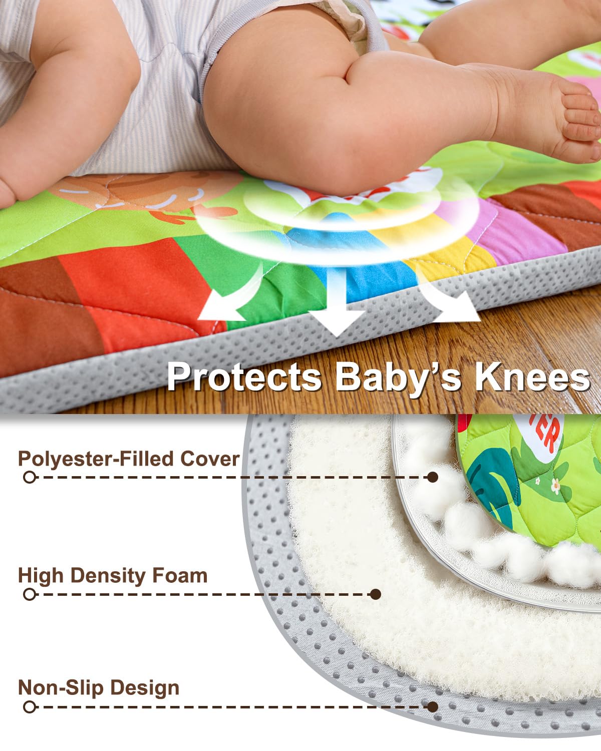 Beavtaens Foam Baby Play Mat vacuum-packed for safe shipping