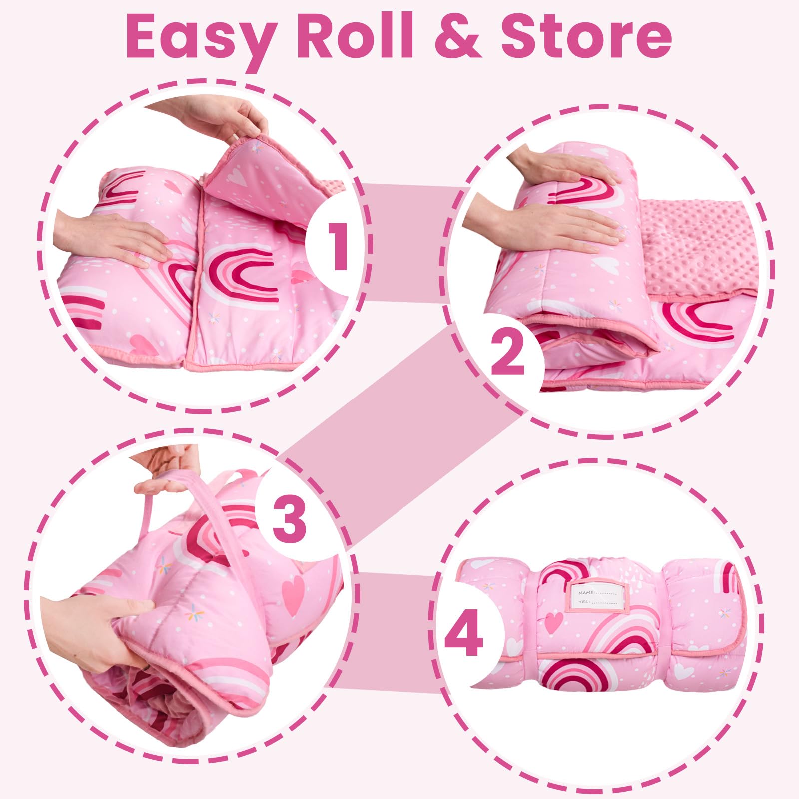 Beavtaens nap mat in daycare setting shows practical size