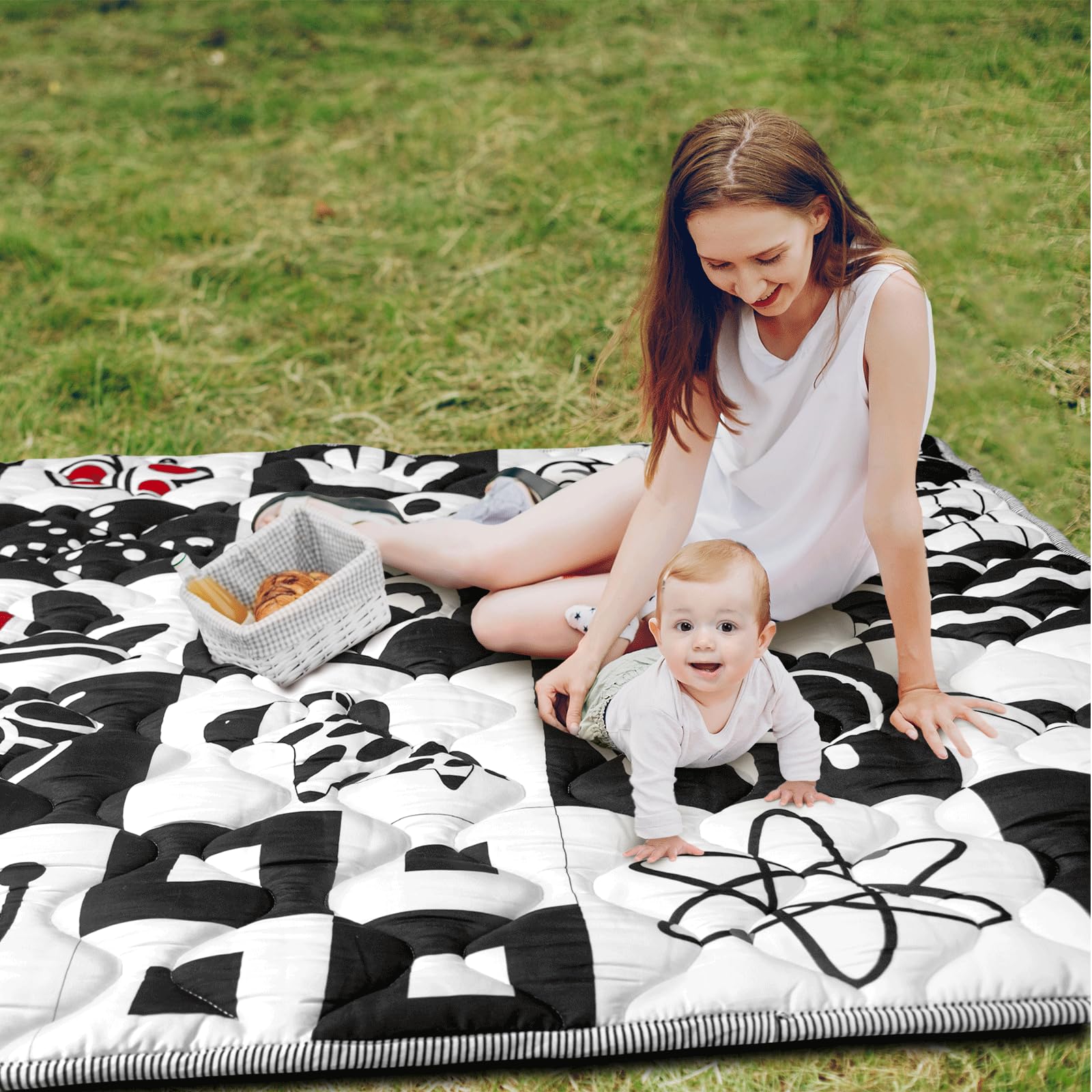 Beavtaens foldable play mat folded compact shows easy storage for on-the-go families