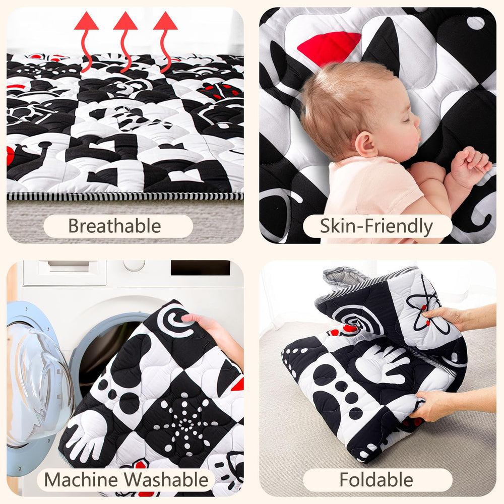 Beavtaens quick-drying fabric on play mat helps quick resets between activities