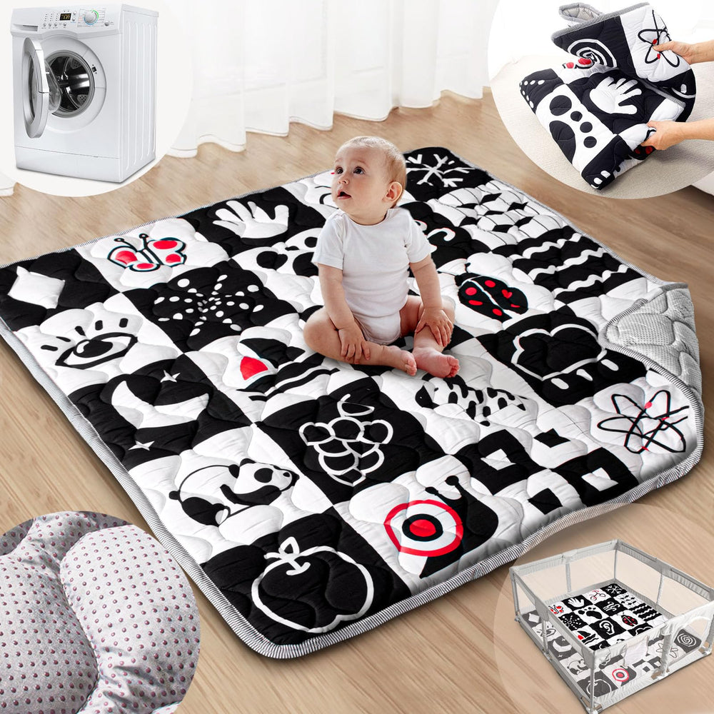 Beavtaens Baby Play Mat soft fabric close-up highlights plush texture for comfy crawls