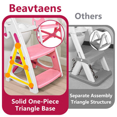 Beavtaens potty seat enables easy sink access for washing hands.