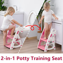 Beavtaens 2in1 potty seat helps kids sit independently at toilet.