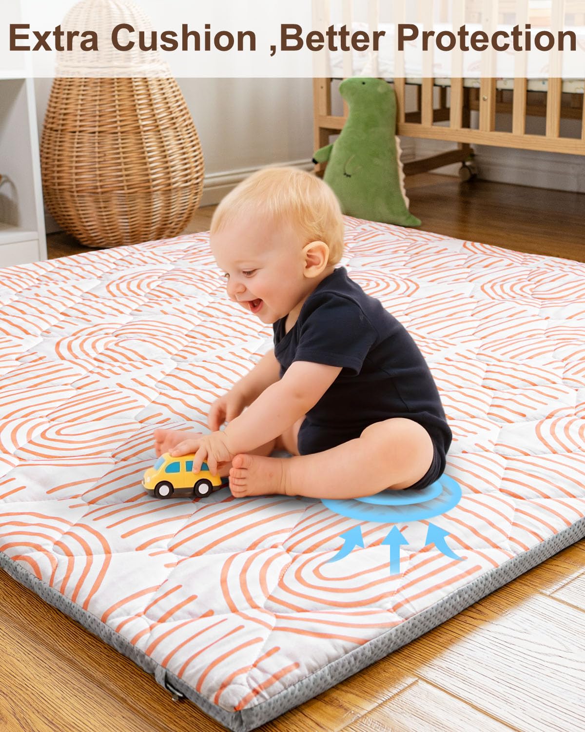 Beavtaens Rainbow Play Mat ships vacuum-packed for safe delivery.