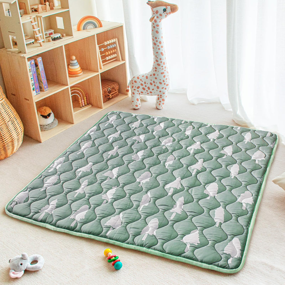 Beavtaens soft-touch texture close-up evokes plush, gentle feel for baby crawlers.