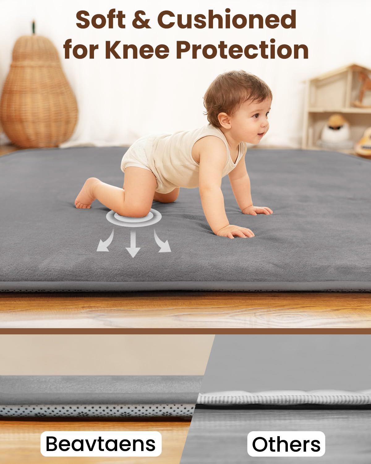 Beavtaens splash-resistant flannel surface demonstrates stain resistance for easy cleanup after messes