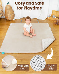 Beavtaens soft flannel surface with splash-resistant finish resists spills.