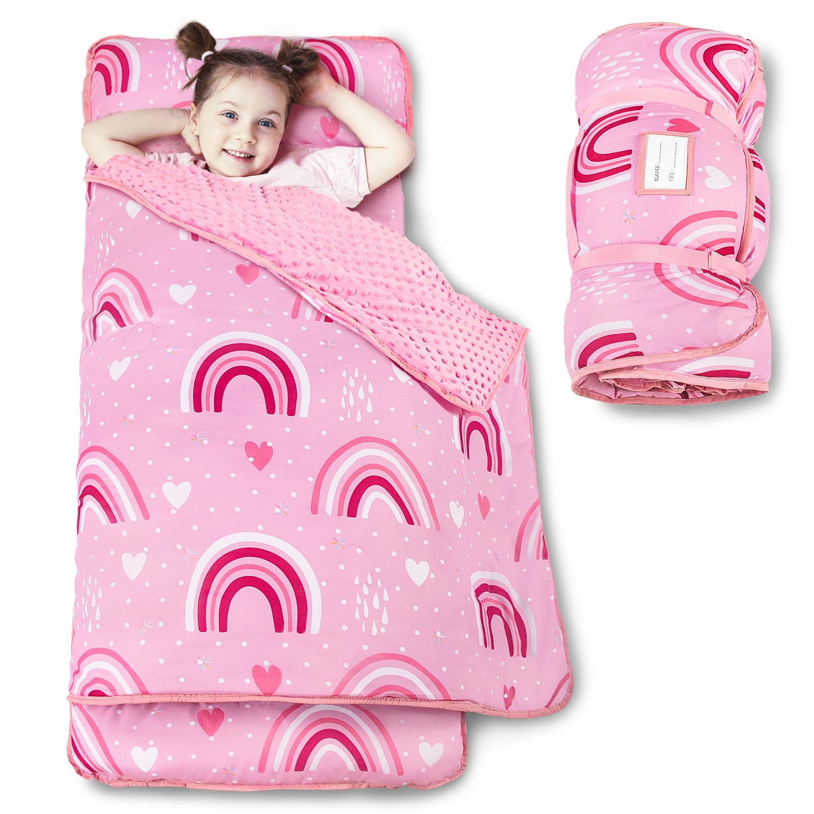 Beavtaens rainbow nap mat ready for cozy preschool naps