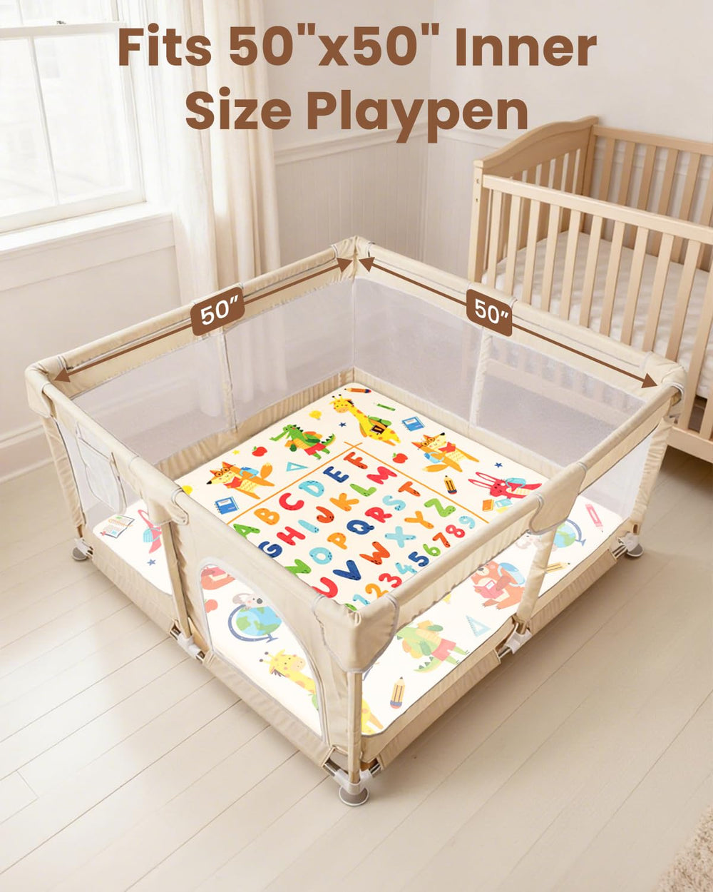Beavtaens Ultra Thick Flannel Mat soft surface for comfy tummy time.