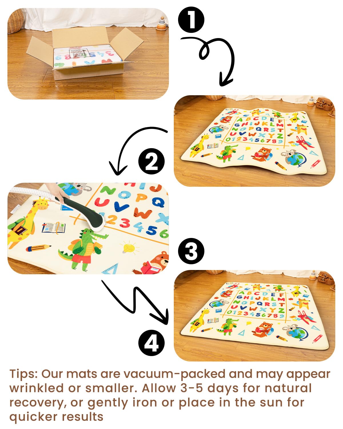 Beavtaens Ultra Thick Flannel Mat fits playrooms and tents for versatile use.