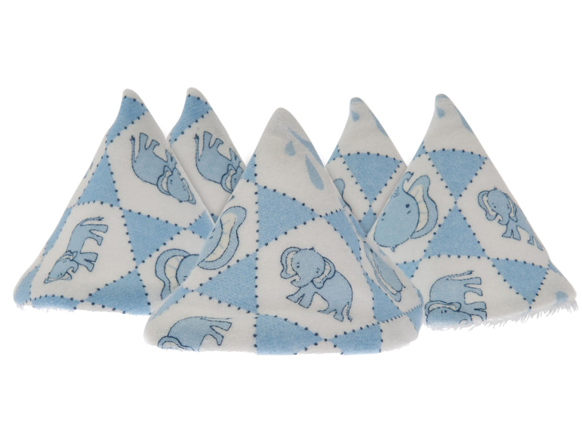 Beba Bean elephant 5-pack peepee teepees in gift-ready packaging for baby showers.