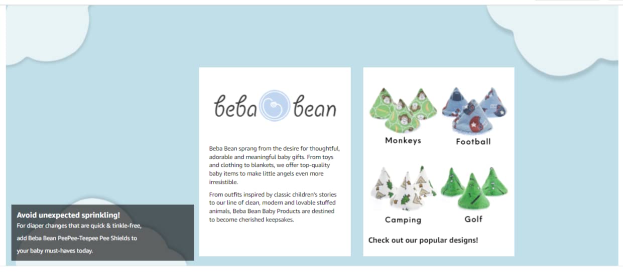 Beba Bean Pee-Pee Teepee includes protection while applying rash cream