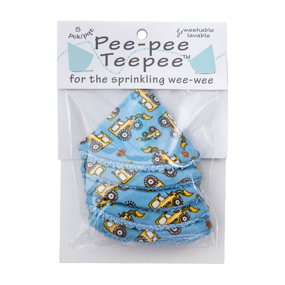 Beba Bean Pee-pee Teepee Digger Blue five-pack shields for diaper changes.