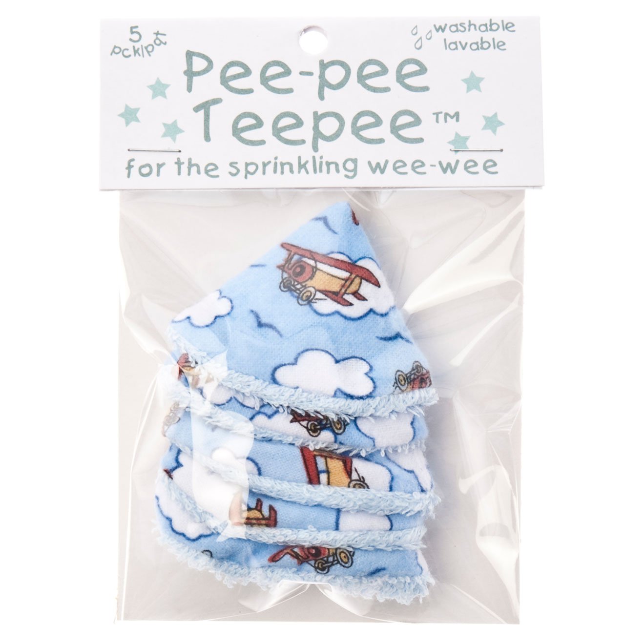 Beba Bean Peepee Teepee prints brighten diaper changes and help locate essentials.