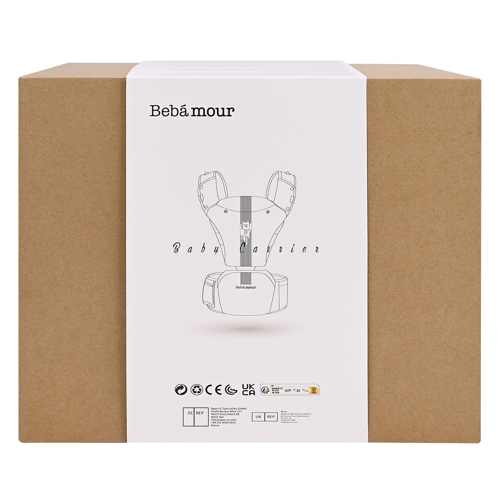 Bebamour detachable bibs set for quick-clean meals