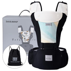 Bebamour baby carrier in front carry mode supports newborn bonding and comfort.
