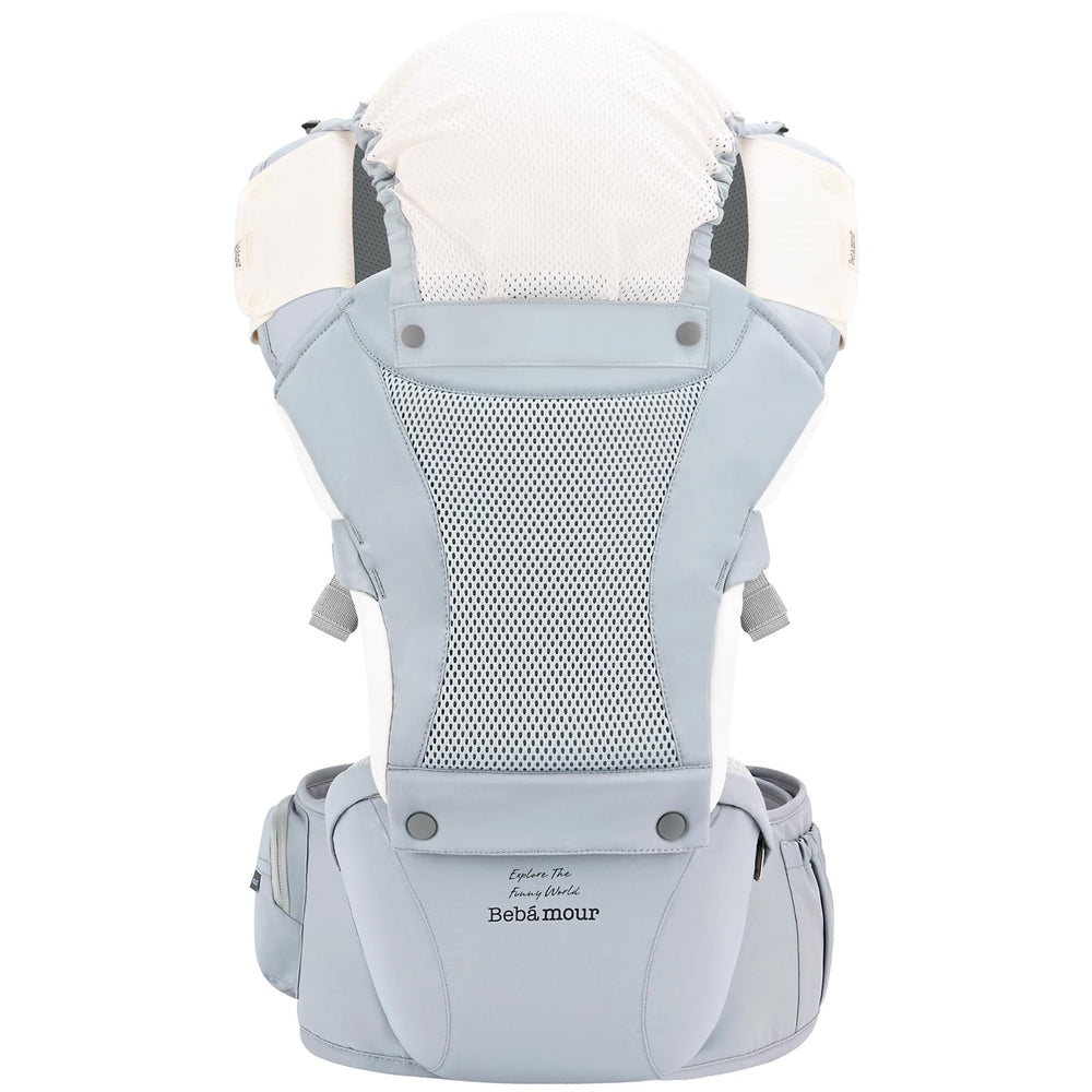Bebamour blue carrier strap adjustment close-up for a customizable fit