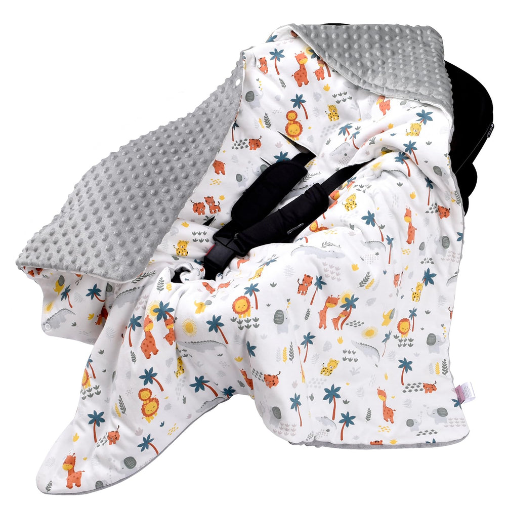Bebamour car-seat-blanket soft cotton weave for newborn comfort