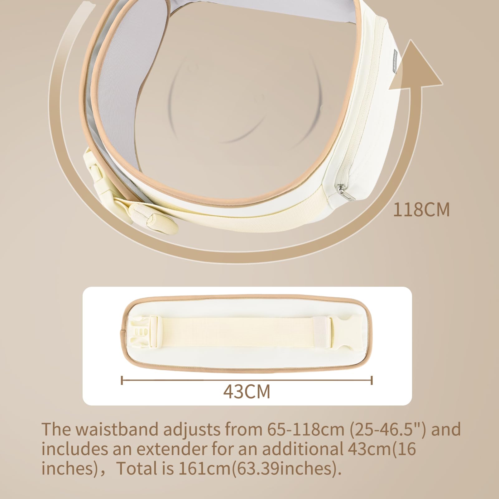 Bebamour hip-seat-positioning shows six carrying options for growing babies.