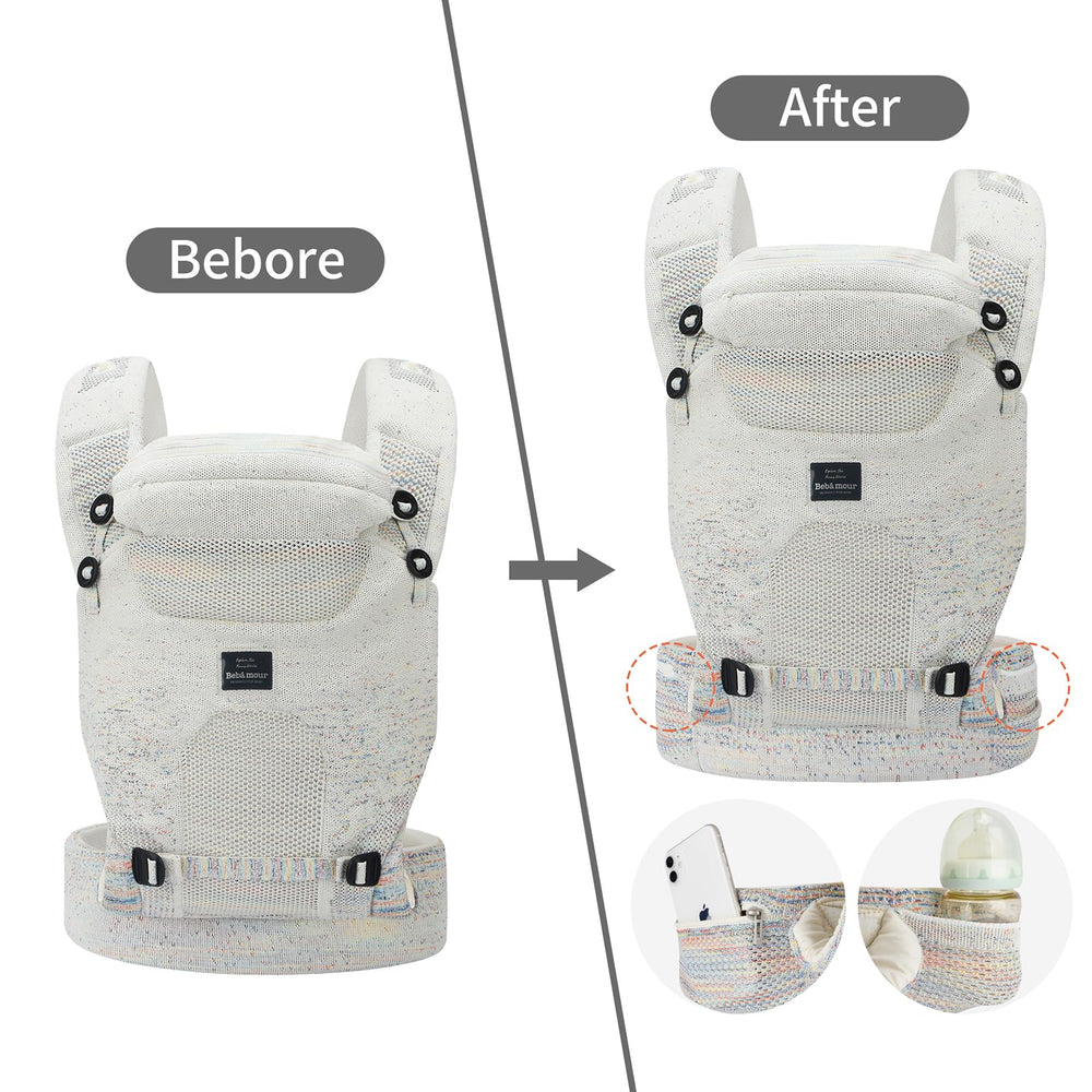 Bebamour Knit Baby Carrier gift-ready box suits baby shower gifts.