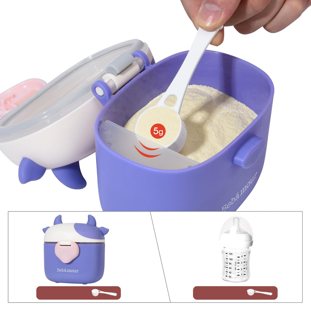 Bebamour snack container doubles as fruit storage for outings.