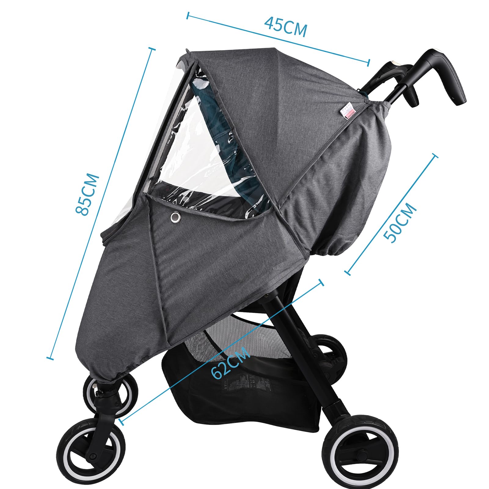 Bebamour rear storage pockets for bottles and toys