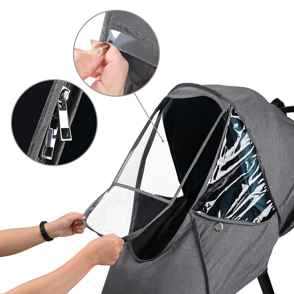 Bebamour universal-fit rain cover usable with most strollers