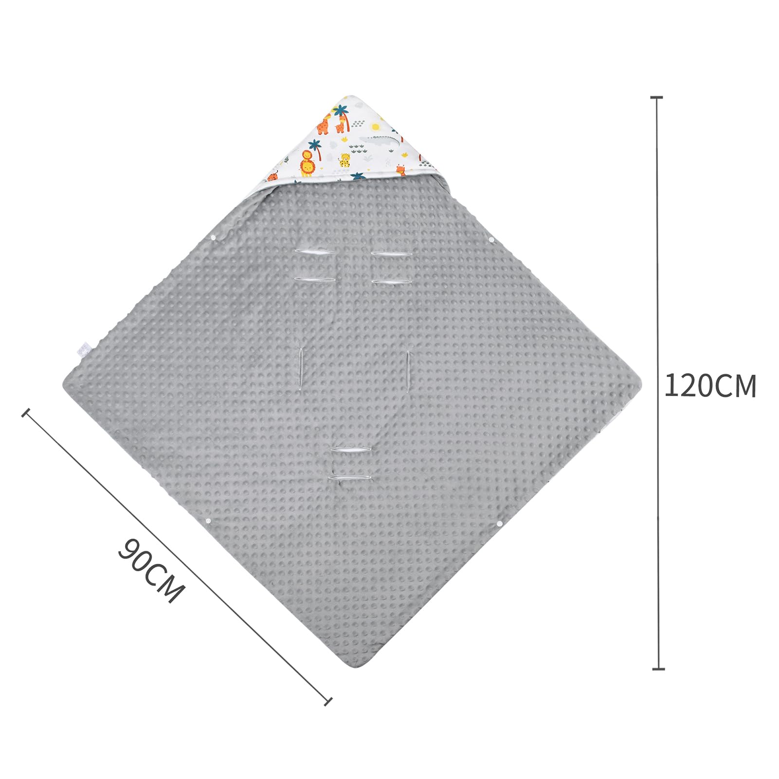 Bebamour swaddle-size 77x100 cm grows with baby
