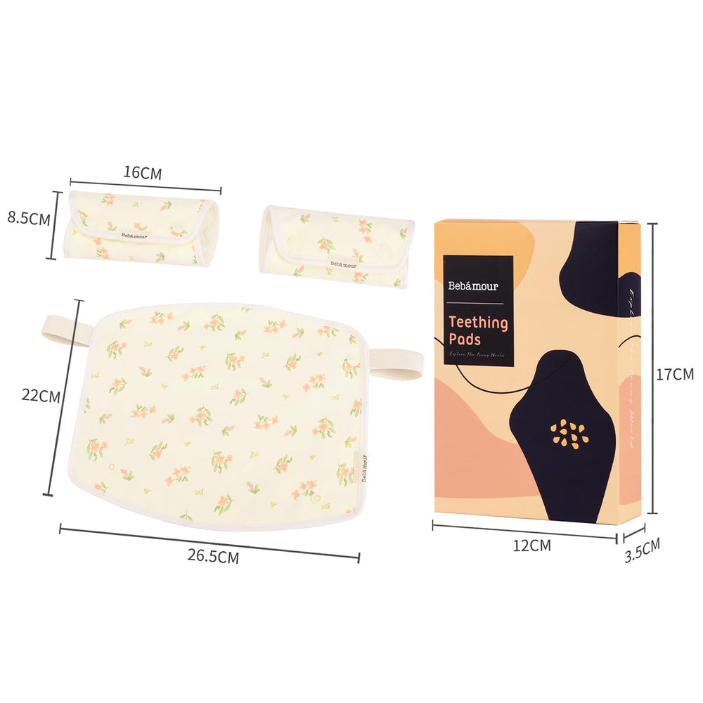 Bebamour washable teething pad for easy cleaning.