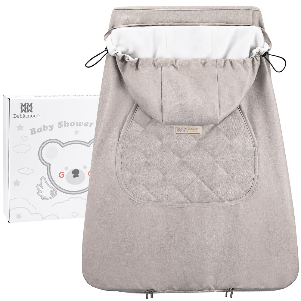 bebamour winter cover front view—universal compatibility for cozy baby warmth