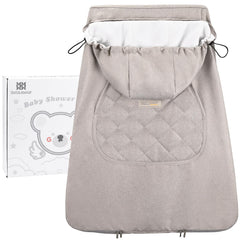 bebamour winter cover front view—universal compatibility for cozy baby warmth
