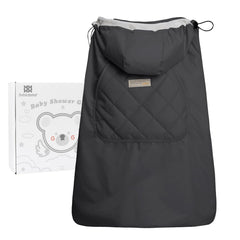 bebamour winter cover front view for all season warmth on a baby carrier